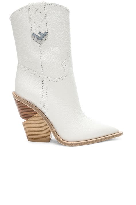 fendi white booties|Fendi plaid cowboy boots.